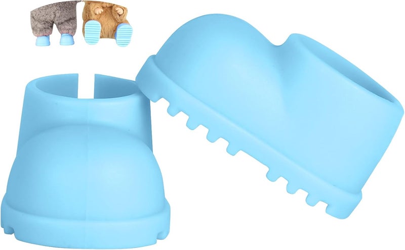 sunla Store Doll Shoes for 17cm Doll, Cute Mini Shoes Accessories for 17cm Dolls Sitting Standing Series, Silicone Doll Rain Shoes Boots(1 Pair Blue) - Image 1